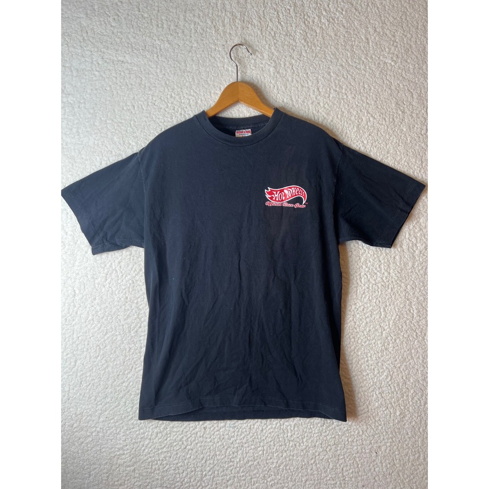 Vintage 1994 Hot Wheels T Shirt Men Large Giant Official Race Gear Black 90s USA